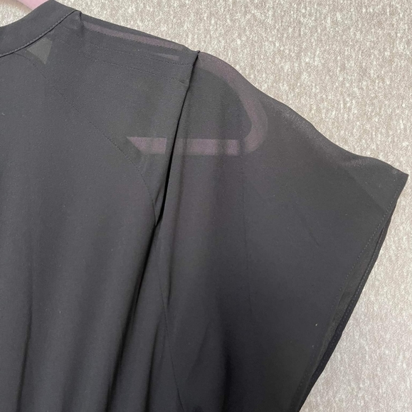 H&M Black Pleated Chiffon Dress Medium - Picture 3 of 5